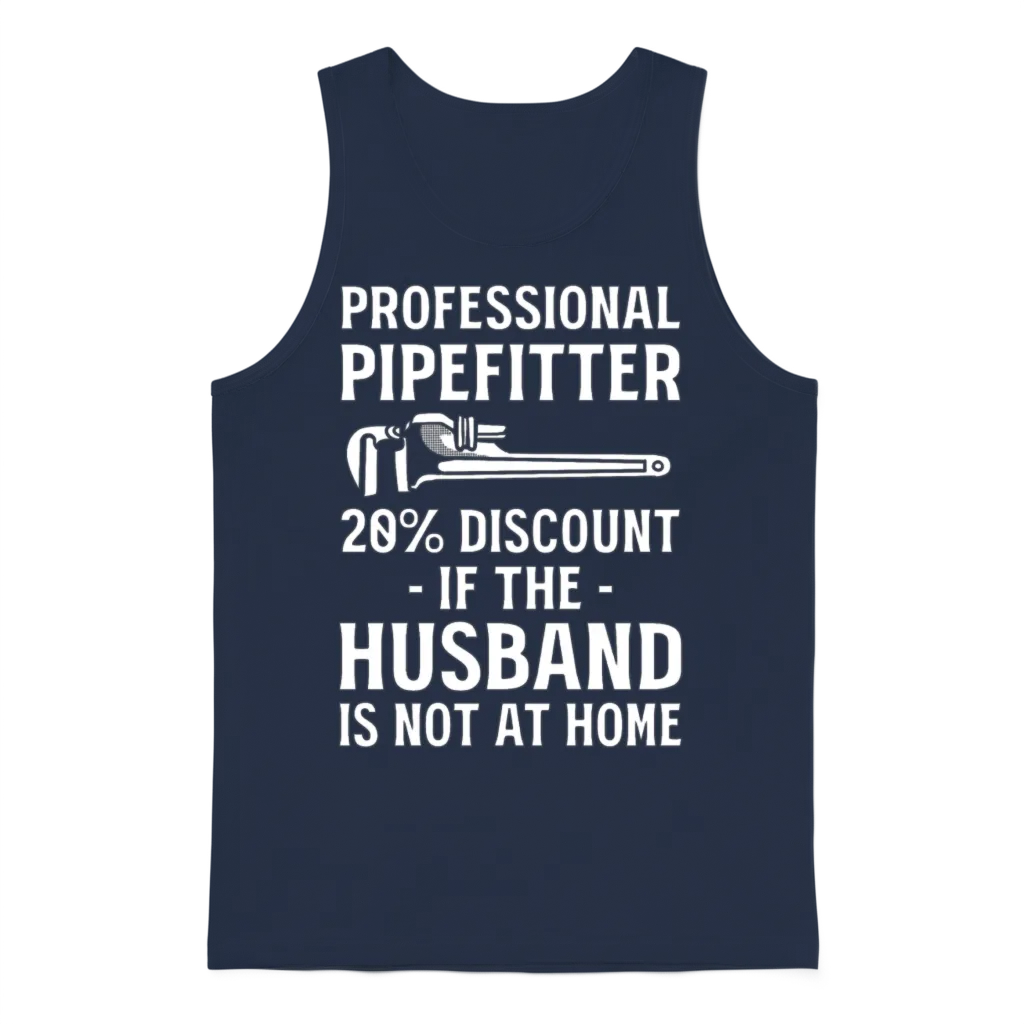 Funny Pipefitter Pipefitter Unisex Tank Top - Navy