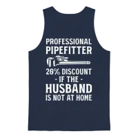 Funny Pipefitter Pipefitter Unisex Tank Top - Navy – 1