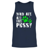 Who Ate All the Pussy Unisex Tank Top - Navy – 2