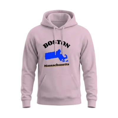 Boston Massachusetts Unisex Hoodie - Light Pink
