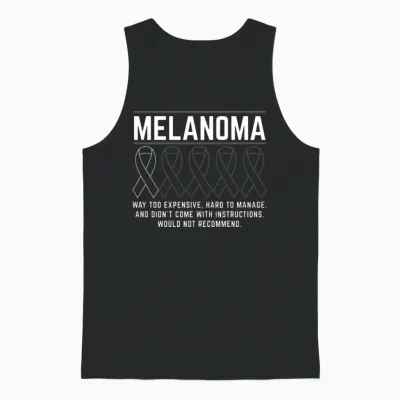 Melanoma Warrior Skin Cancer Melanoma Awareness Unisex Tank Top - Black