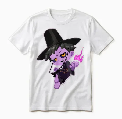 Kpop Demon Hunters Halloween Mischievous Chibi Demon Jinu Unisex T-Shirt - White