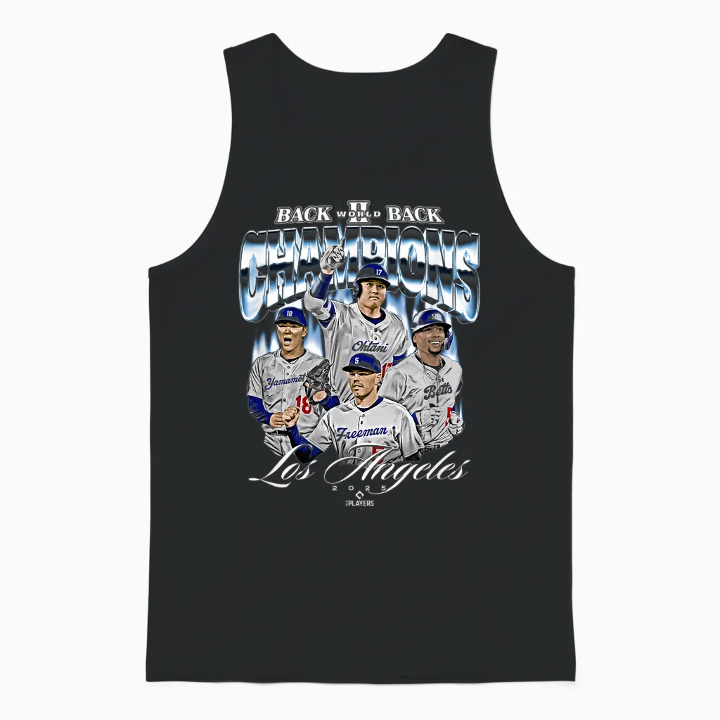 2025 Back to Back World Champions | Los Angeles D La Series Unisex Tank Top in Black