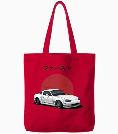 Mazda Miata Mx5 Tote Bags - Red