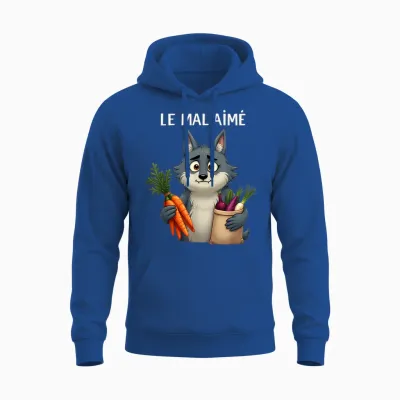 Le Mal Aimé Un Wolf Who Eats Vegetables to Have Friends Unisex Hoodie - Royal