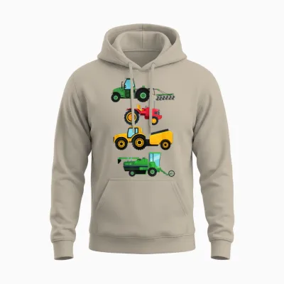 4 Traktoren & Landmaschinen Mähdrescher Jungen Geschenk Unisex Hoodie - Sand