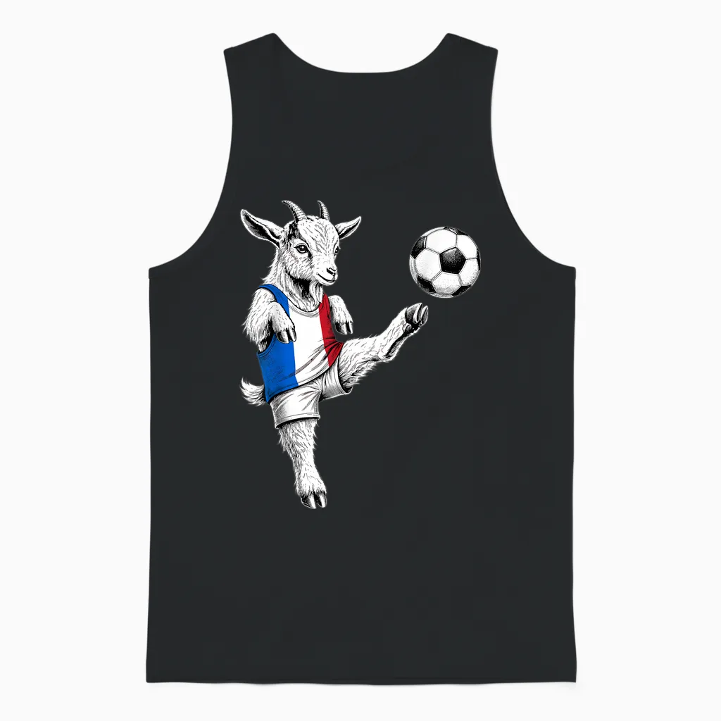 Drapeau Français Hommes Femmes Enfants France Unisex Tank Top in Black