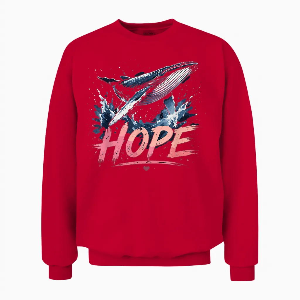 Timmy (hope) Der Buckelwal - Team Timmy Unisex Sweatshirt in Red