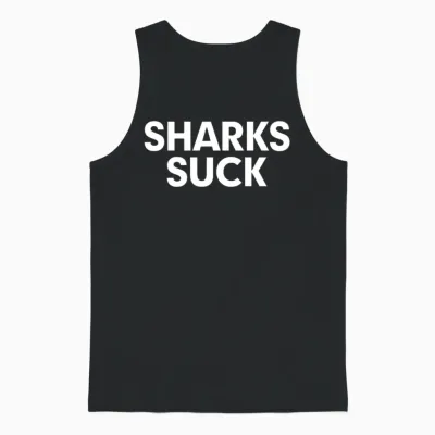 Sharks Suck Unisex Tank Top - Black