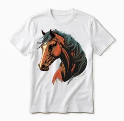 Race Horse Head Unisex T-Shirt - White