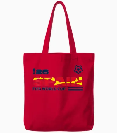 Fifa World Cup26 Qualifier Spain Tote Bags - Red