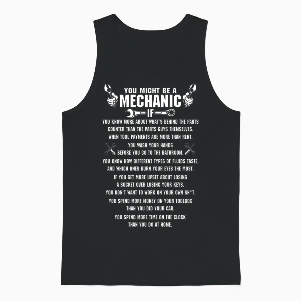 Mechanic Mechanic Mechanical Heart Tattoo Anime Unisex Tank Top in Black