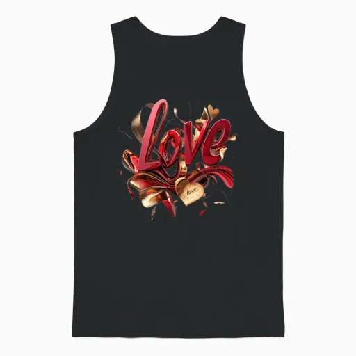 New -- Love: All We Need Is Love! Unisex Tank Top in Black