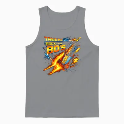 Take Me Back to the 80s Rock Music Nostalgia Throwback Unisex Tank Top - Sport Grey