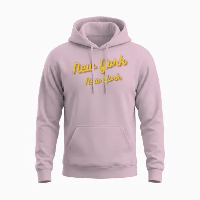 New York Retro Unisex Hoodie - Light Pink