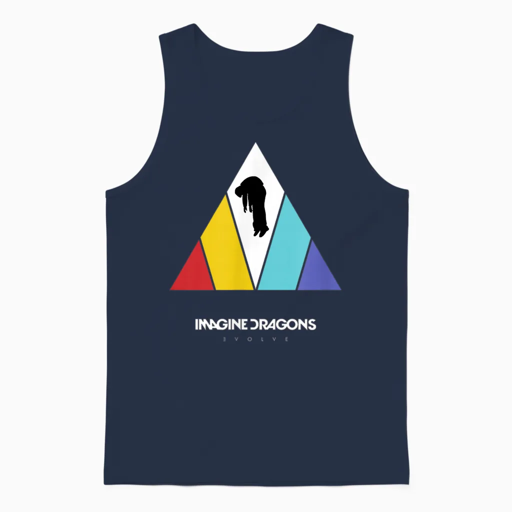 Imagine Dragons Triangle Logo Black Unisex Tank Top in Navy