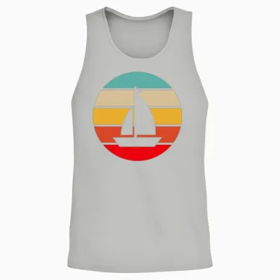 Sailing Retro Unisex Tank Top - Ash