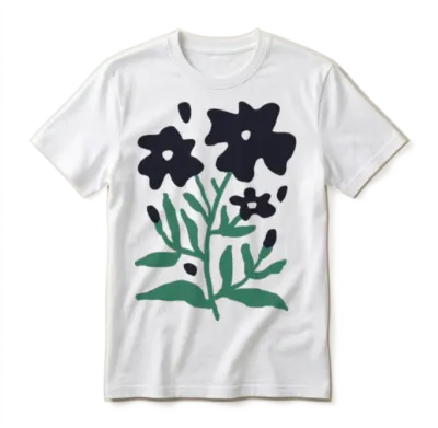 Elegant Floral Design Unisex T-Shirt - White