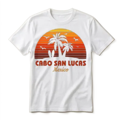 Cool Cabo San Lucas Mexico Beach Sunset Souvenir Unisex T-Shirt - White
