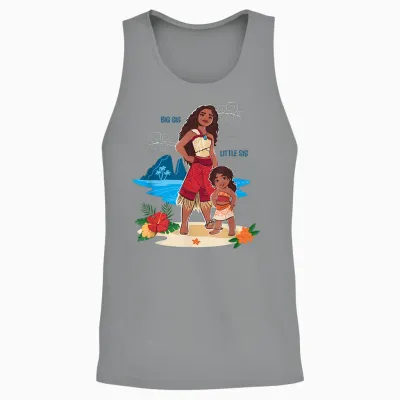 Disney Moana 2 Big Sis Little Sis Oceania Tropical Duo Unisex Tank Top - Sport Grey