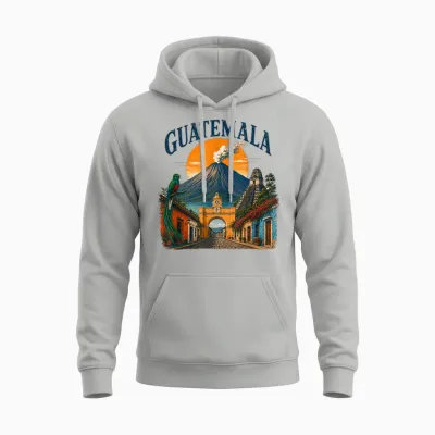Guatemala Vulkan Quetzal Antigua Maya Ruinen Reisen Unisex Hoodie - Ash