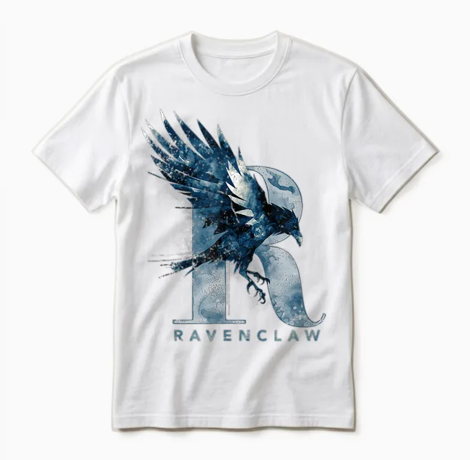 Harry Potter Ravenclaw Watercolour R Unisex T-Shirt in White