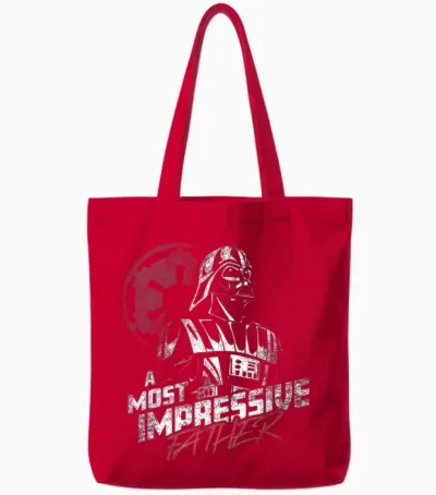 Star Wars Father's Day a Most Impressive Father Grunge Art Tote Bags - Red