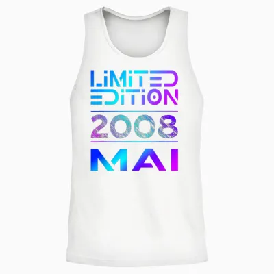 Limited Edition Mai 2008 Junge Mädchen 18. Geburtstag Unisex Tank Top - White