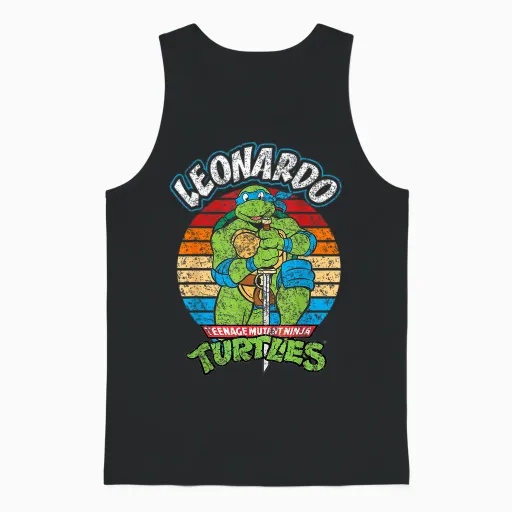 Mademark X Teenage Mutant Ninja Turtles - Teenage Mutant Ninja Turtles Leonardo Ready for Action Unisex Tank Top in Black