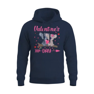 Valentine's Day Unisex Hoodie - Navy