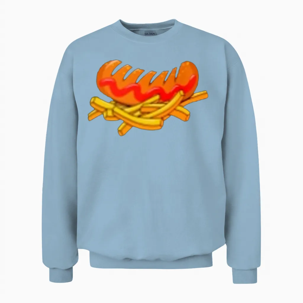 Selfiesandra Merch Unisex Sweatshirt in Light Blue