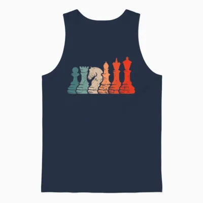 Chess Chess Pieces Chess Unisex Tank Top - Navy