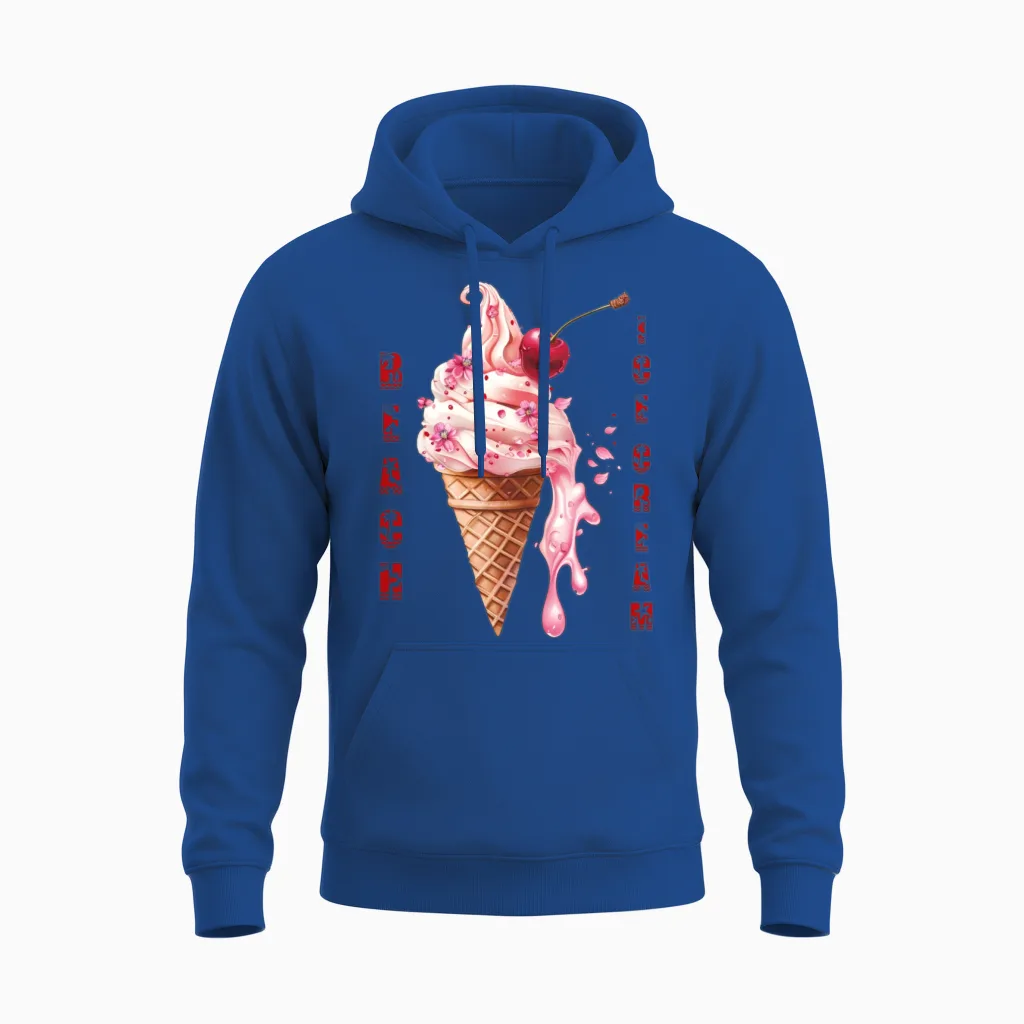 Beach Ice Cream Delight - Summer & Unisex Hoodie in Royal