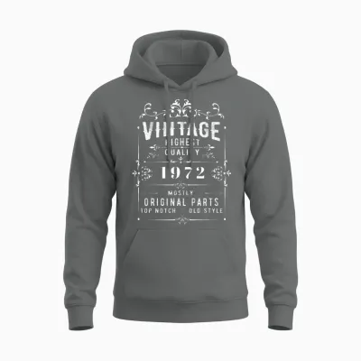Vintage 1972 Vintage Unisex Hoodie - Graphite Heather