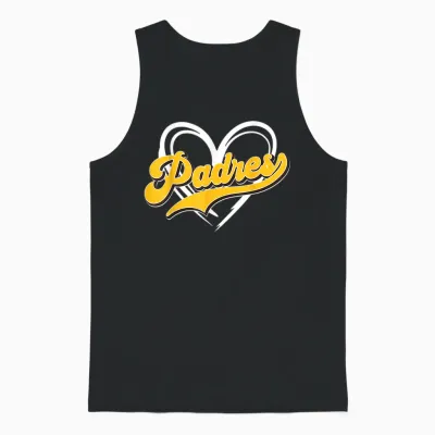 Padres Vintage First Name Padres Personalized Name Groovy Unisex Tank Top - Black
