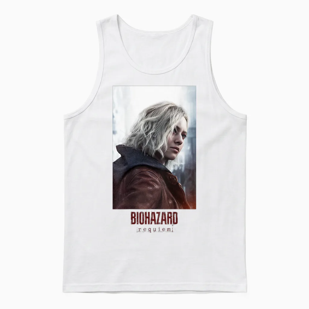 Resident Evil Requiem Grace Art Bp Unisex Tank Top in White