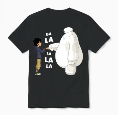 Big Hero 6 - Fist Bump Ba La La La La Unisex T-Shirt - Black