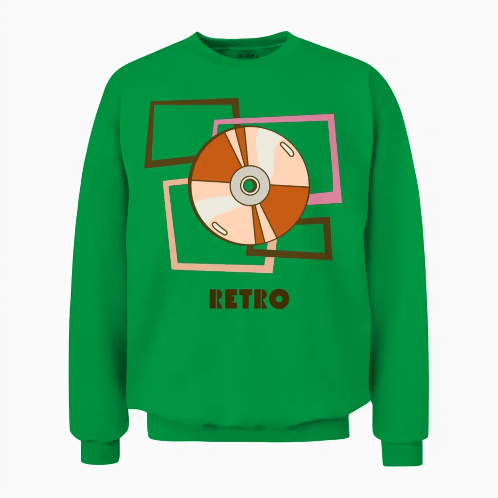 Retro Unisex Sweatshirt in Irish Green