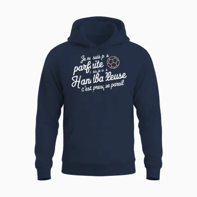 Je Suis Pas Parfait Mais Je Suis Handballler Gift T-Shirt, Black, S Unisex Hoodie - Navy