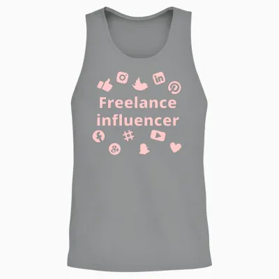 Freelance Influencer on Social Media Unisex Tank Top - Sport Grey