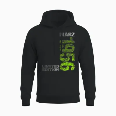 März 1956 Mann Frau 70. Geburtstag Limited Edition Unisex Hoodie - Black