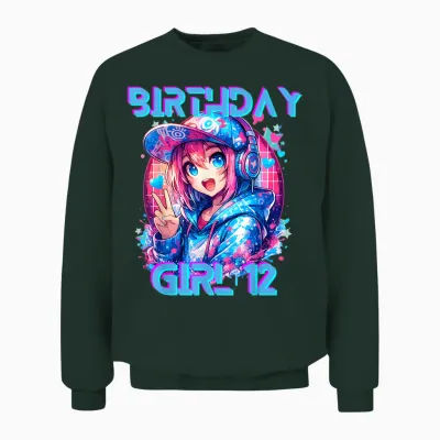 I'm the K Pop Birthday Girl K-Pop Fête D'anniversaire 12 Ans Unisex Sweatshirt - Forest
