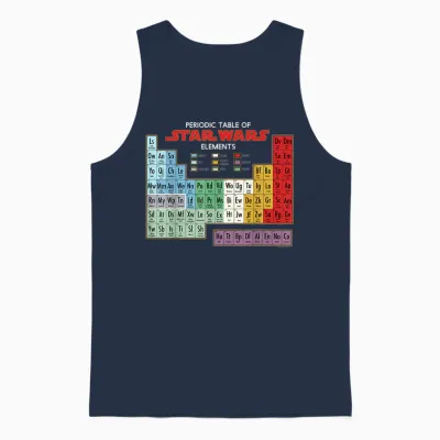 Men's Star Wars Periodic Table of Elements Graphic T-Shirt Xl Asphalt Unisex Tank Top - Navy