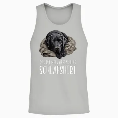 Cute Dog Official Sleep Shirt Labrador Retriever T-Shirt, Black Unisex Tank Top - Ash