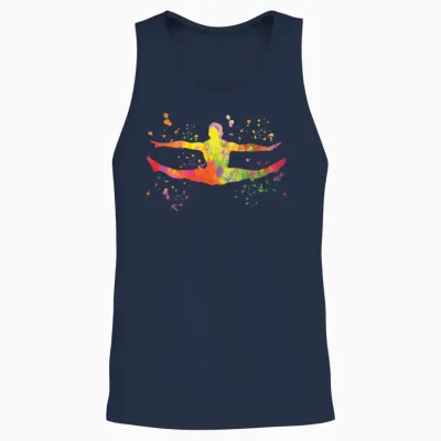 Gymnast Floor Artistic Gymnastics Unisex Tank Top - Navy