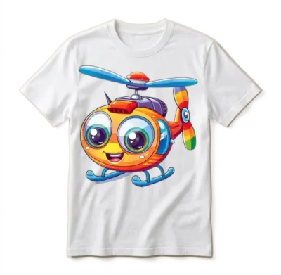 Funny Helicopter Unisex T-Shirt - White