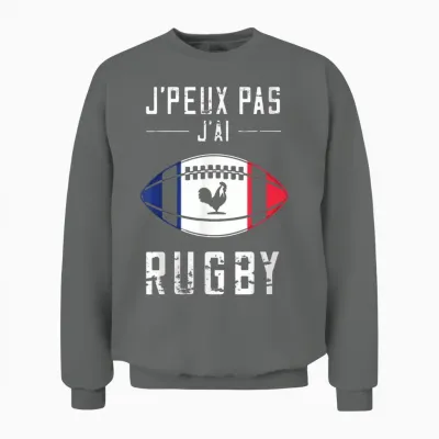 Je Peux Pas J'ai Rugby – Rugby Player Gift Unisex Sweatshirt - Graphite Heather