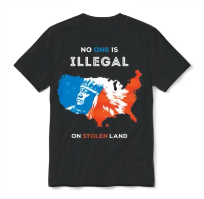 No One Is Illegal on Stolen Land Unisex T-Shirt - Black