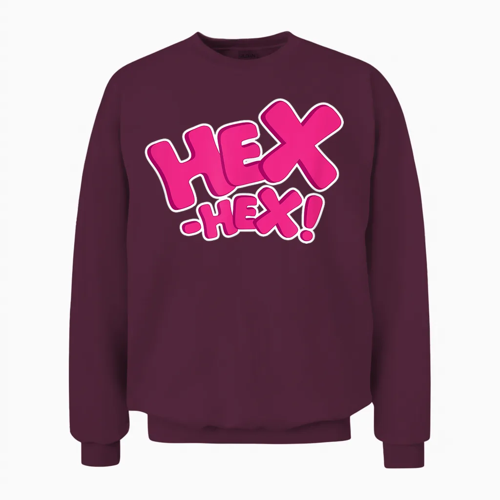 Bibi Blocksberg Hex-Hex! Halloween Carnival Costume T-Shirt, Green Unisex Sweatshirt in Maroon