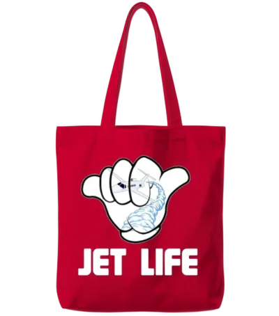 Jet Life. Tote Bags - Red